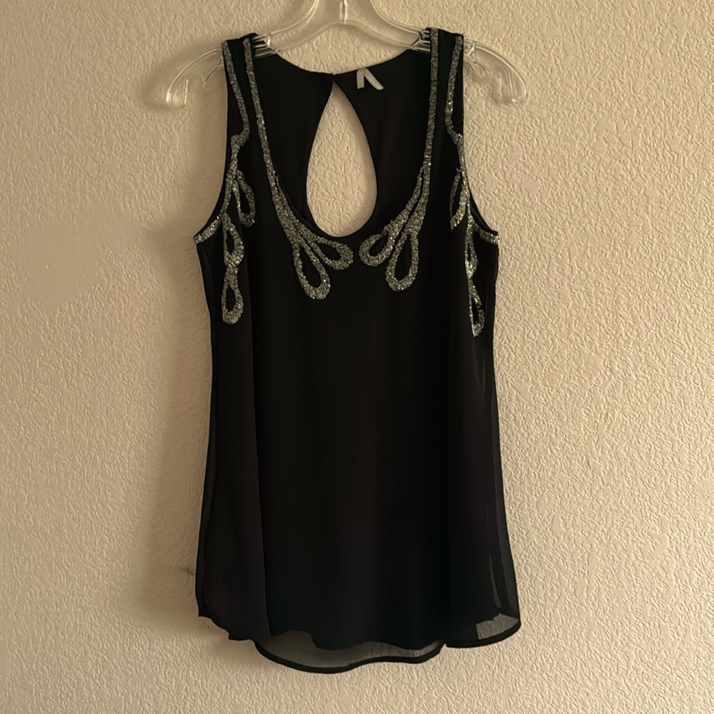 Beaded Chiffon Tank